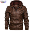 Brand Oblique Zipper Motorcycle Leather Jacket Men 2019 Autumn Winter Streetwear Pu Leather Coat Eu size S-XXXL Jaqueta Couro