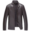 HEFLASHOR 2020 New Autumn Winter Men Leather Jacket Stand Collar Plus Velvet Thick Warm Leather Jacket Men Social Mens Jackets
