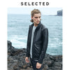 SELECTED Men A/W Sheepskin Stand-up Collar Genuine Leather Coats Zip-through Clothes Leather Jacket S | 419410501